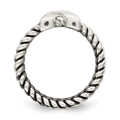 Sterling Silver Oxidized Ring (Size 6 Only)