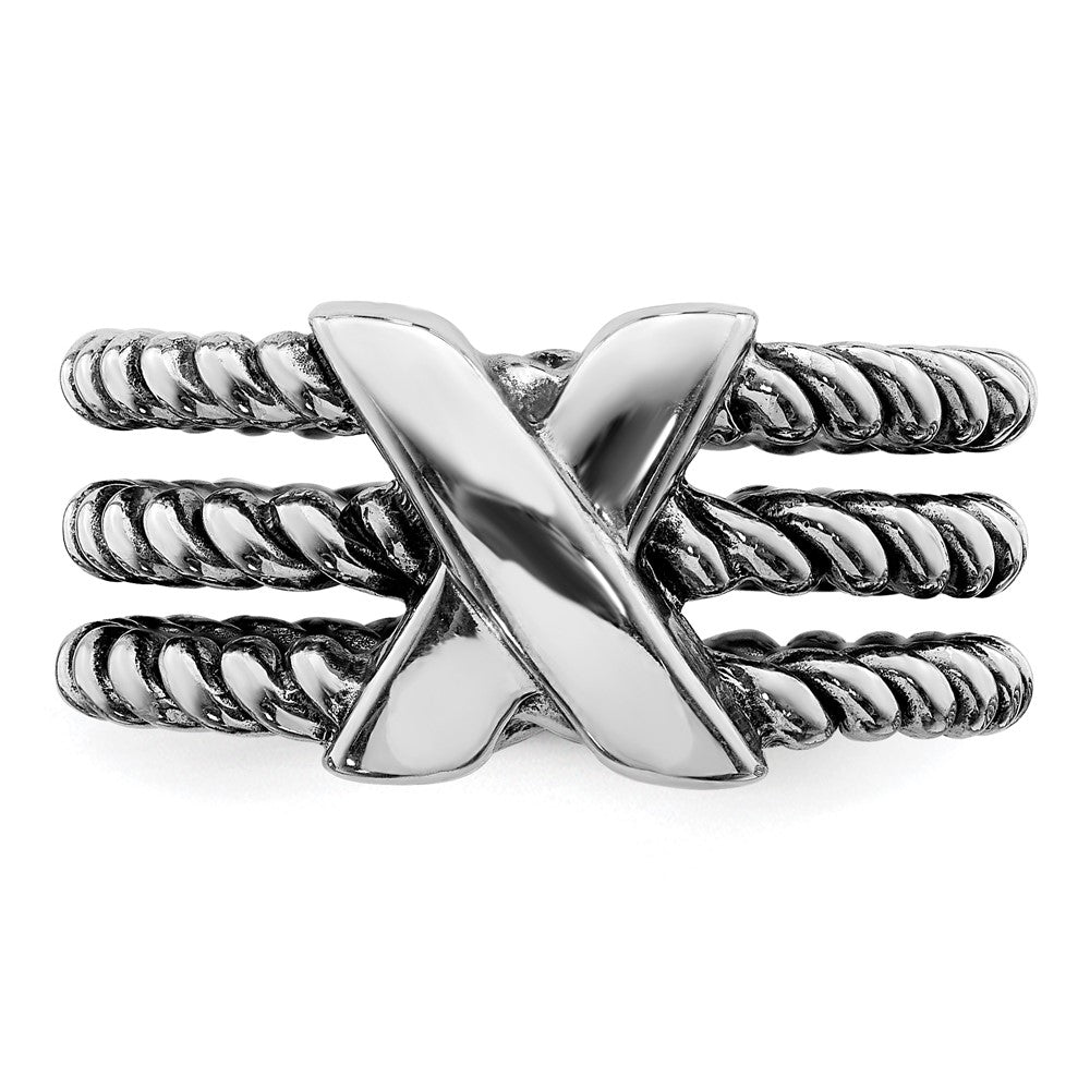 Sterling Silver Oxidized Ring (Size 6 Only)