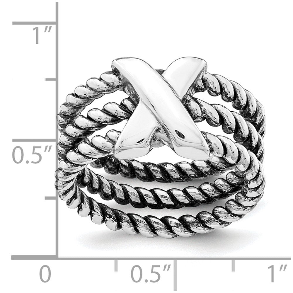 Sterling Silver Oxidized Ring (Size 6 Only)