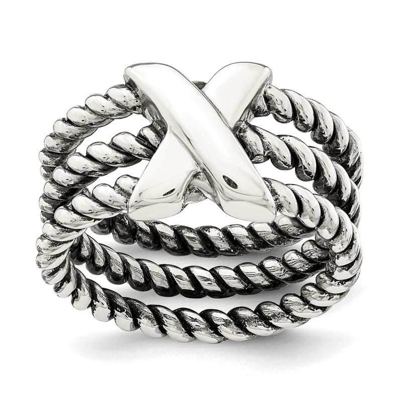 Sterling Silver Oxidized Ring (Size 6 Only)
