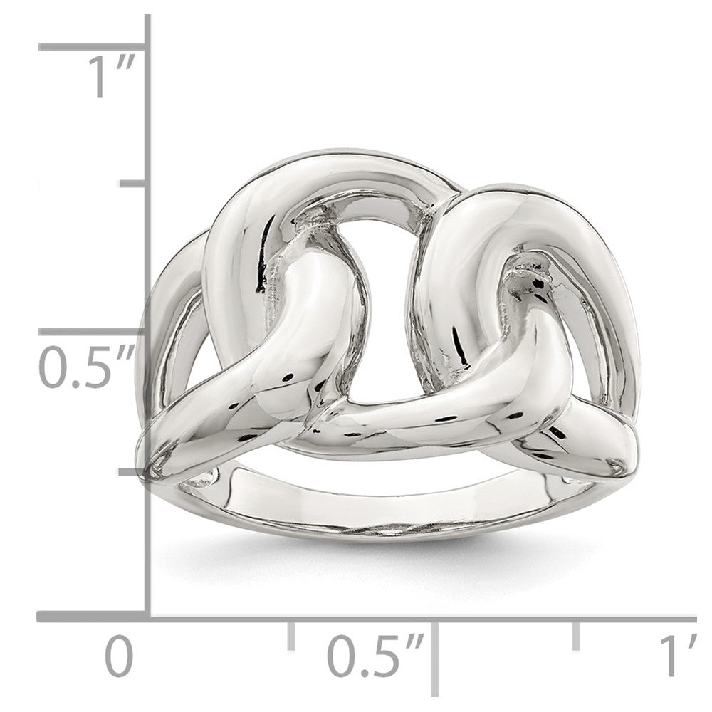 Sterling Silver Linked Knot Ring (Size 6 Only)