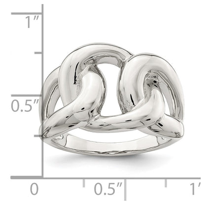 Sterling Silver Linked Knot Ring (Size 6 Only)
