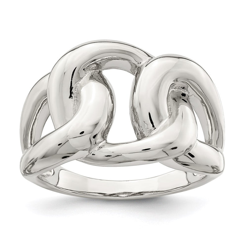 Sterling Silver Linked Knot Ring (Size 6 Only)