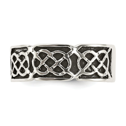 Sterling Silver Antiqued Celtic Ring (Size 7 Only)