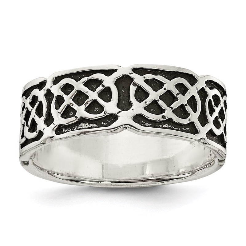 Sterling Silver Antiqued Celtic Ring (Size 7 Only)
