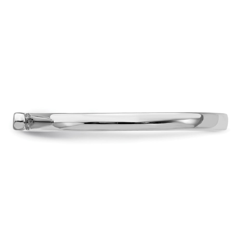 Sterling Silver Rhodium Plated Polished Bar Ring