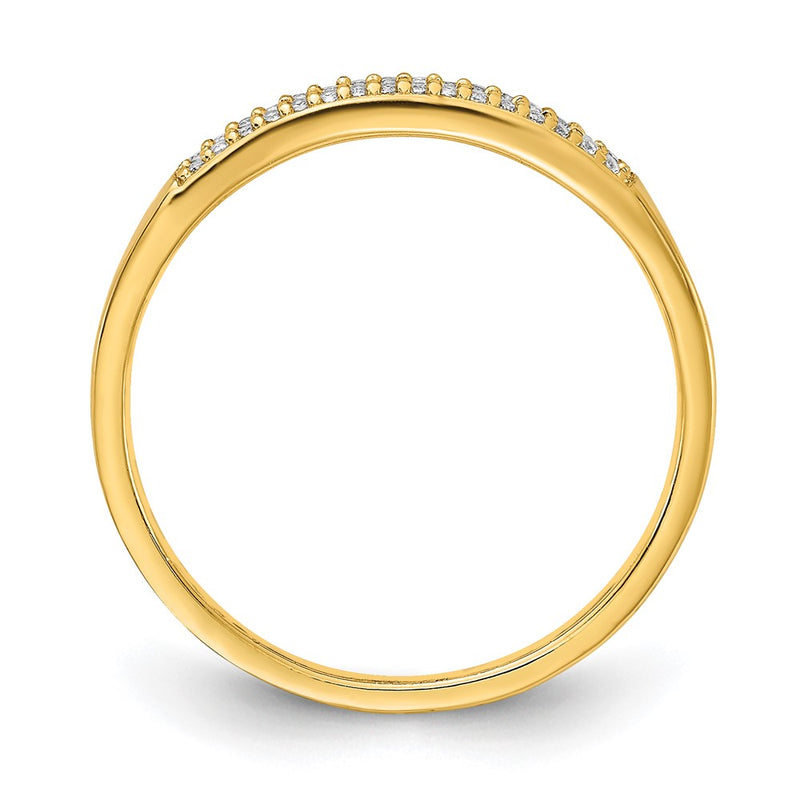 Sterling Silver Prizma Gold Tone 14K Flash Plated Colorful Baguette And White Cz Ring