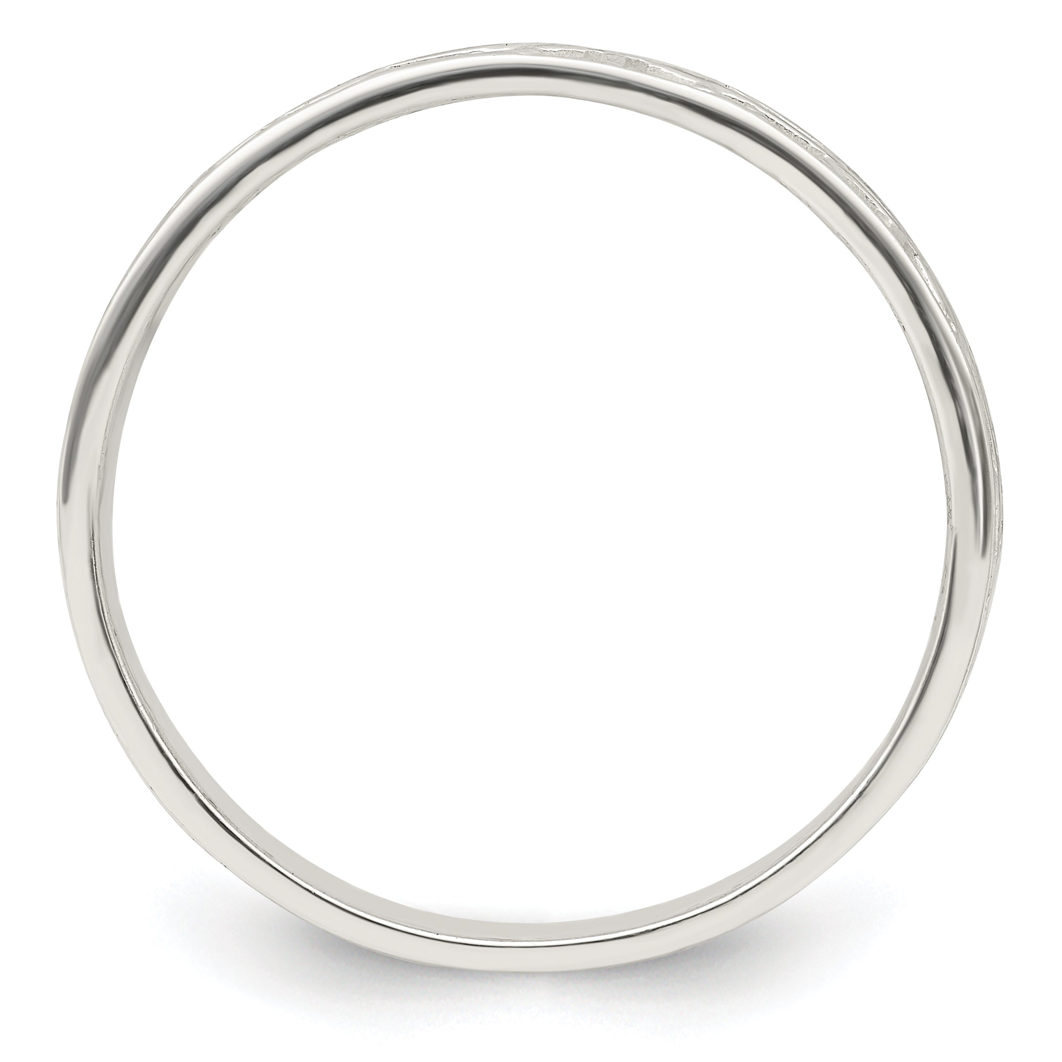 Sterling Silver Polished Design Ladie'S Ring