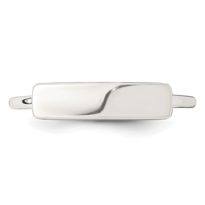 Sterling Silver Polished Engraveable Top Ring