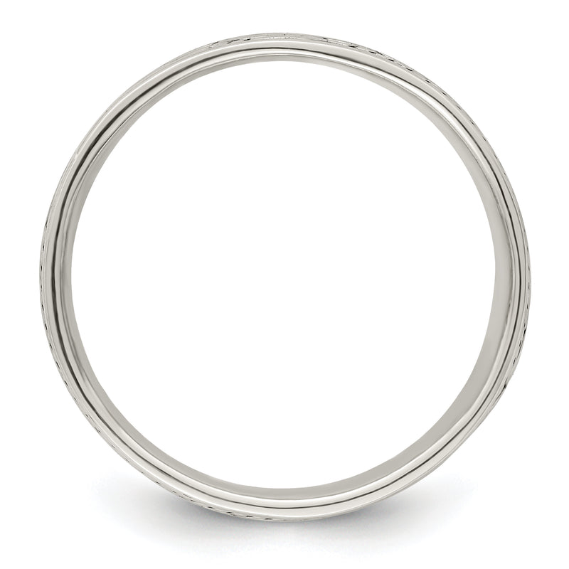 Sterling Silver Antiqued Rope Design Ladie'S Ring