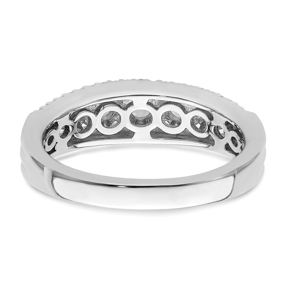 Sterling Silver Rhodium Plated Cz Ring (Size 6 Only)