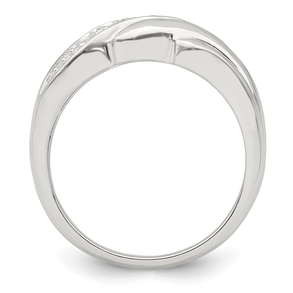 Sterling Silver Cz Wave Ring (Size 6 Only)