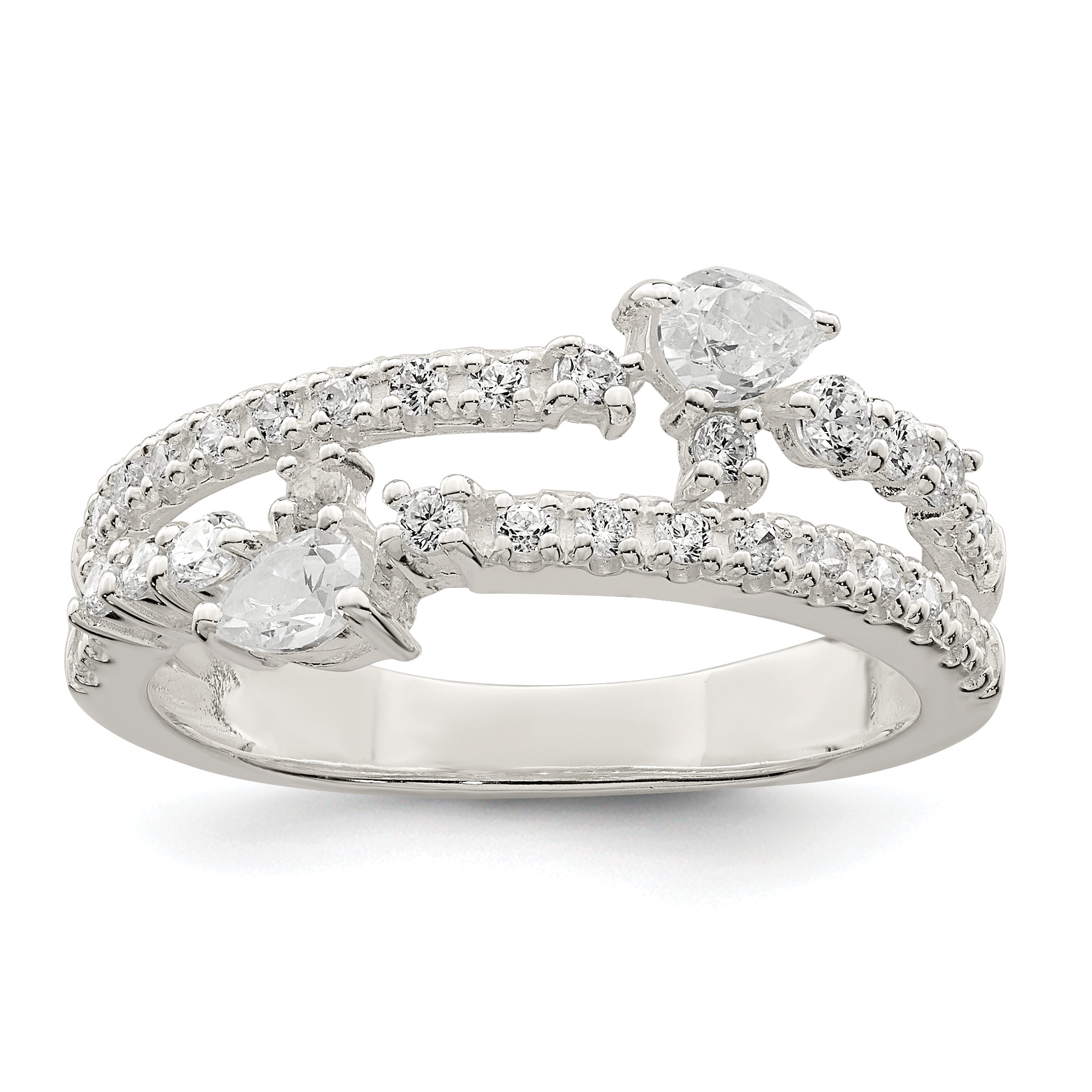 Sterling Silver Cz Ring