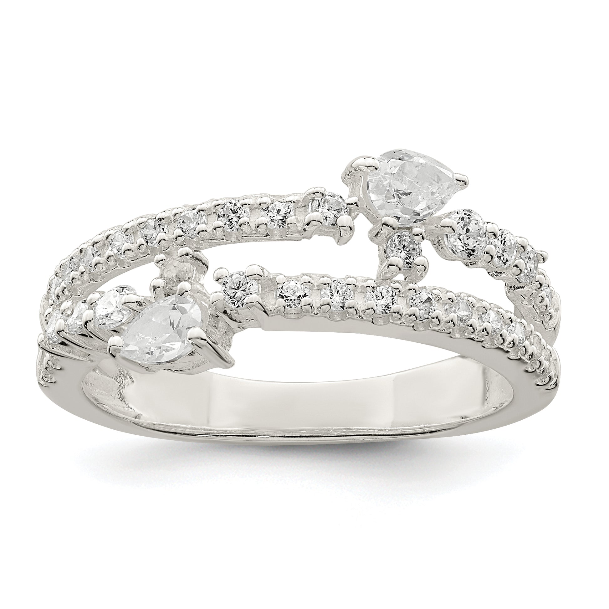 Sterling Silver Cz Ring