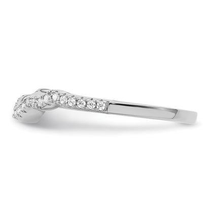 Sterling Silver Rhodium Plated 2 Piece Cz Bridal Ring Set
