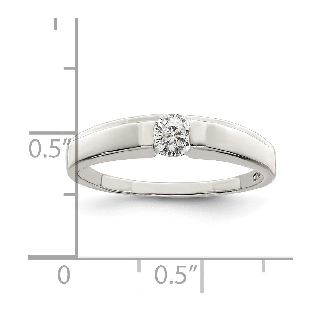 Sterling Silver Cz Ring (Size 6 Only)