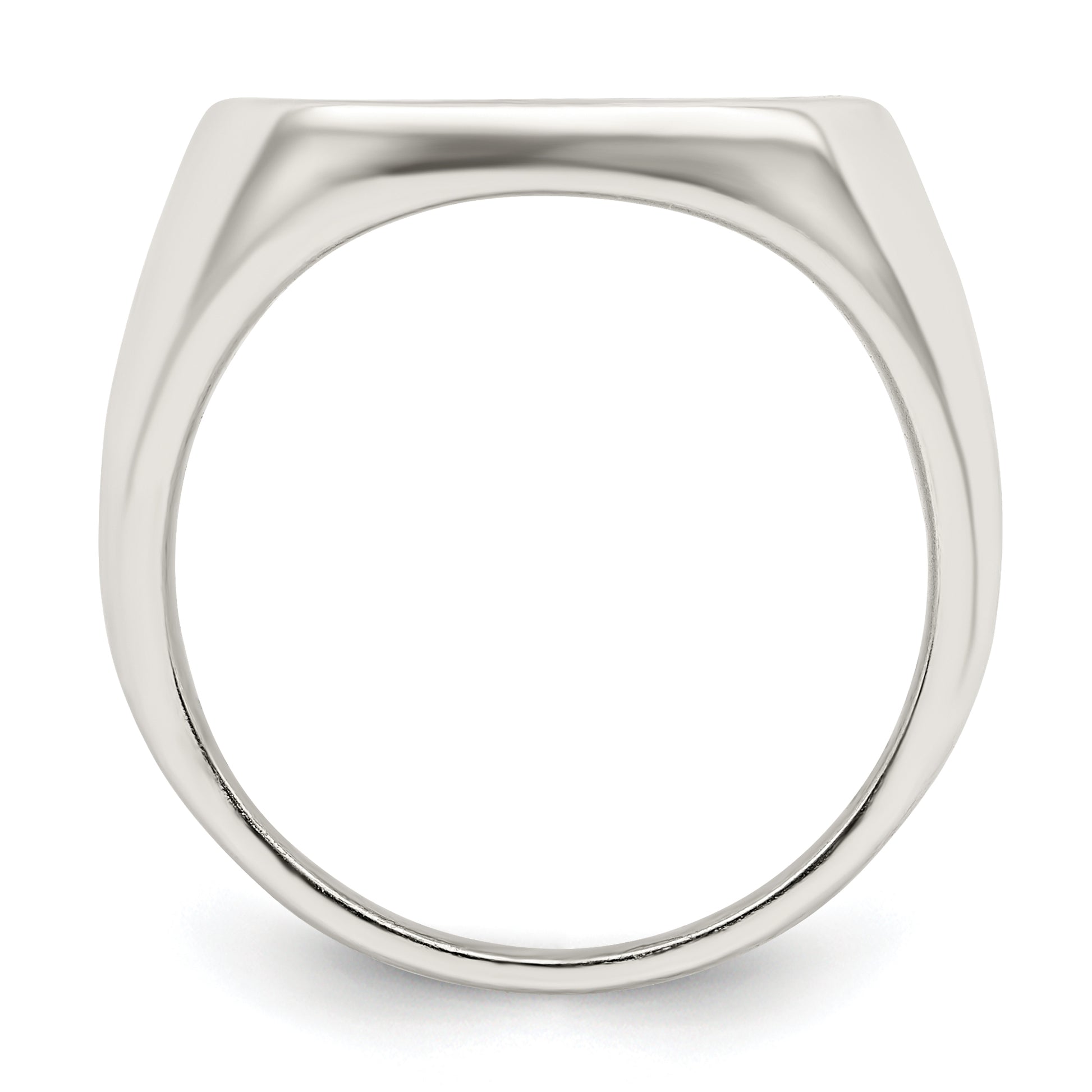 Sterling Silver Rhodium Plated Enameled Cross Ring