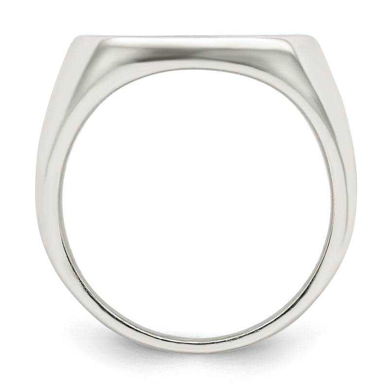 Sterling Silver Rhodium Plated Enameled Cross Ring