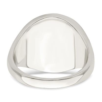 Sterling Silver Rhodium Plated Enameled Cross Ring