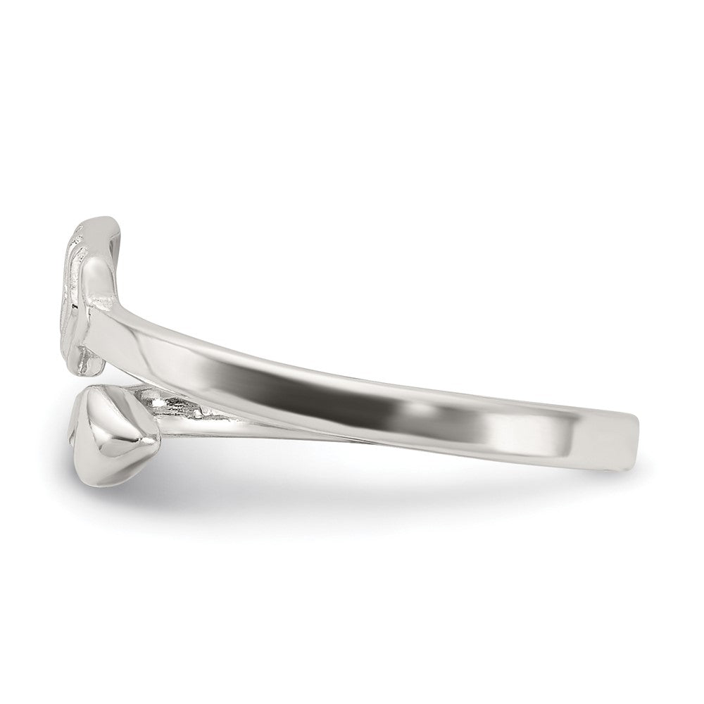 Sterling Silver Polished Arrow/chain Link/plain Set of 3 Toe Rings