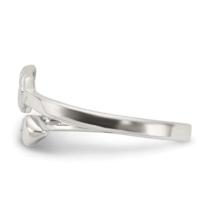 Sterling Silver Polished Arrow/chain Link/plain Set of 3 Toe Rings