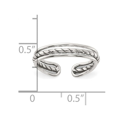 Sterling Silver Antiqued Toe Ring