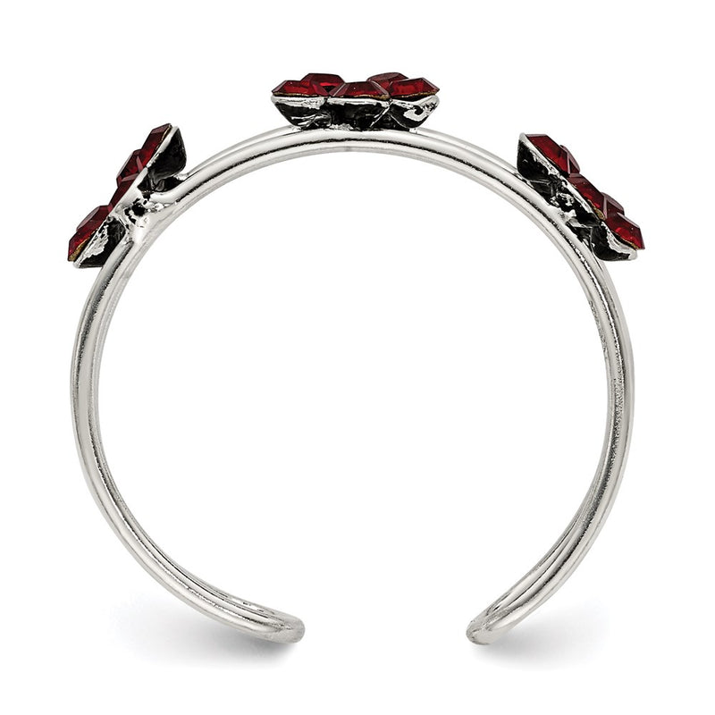 Sterling Silver Stelluxt Crystal Floral Toe Ring