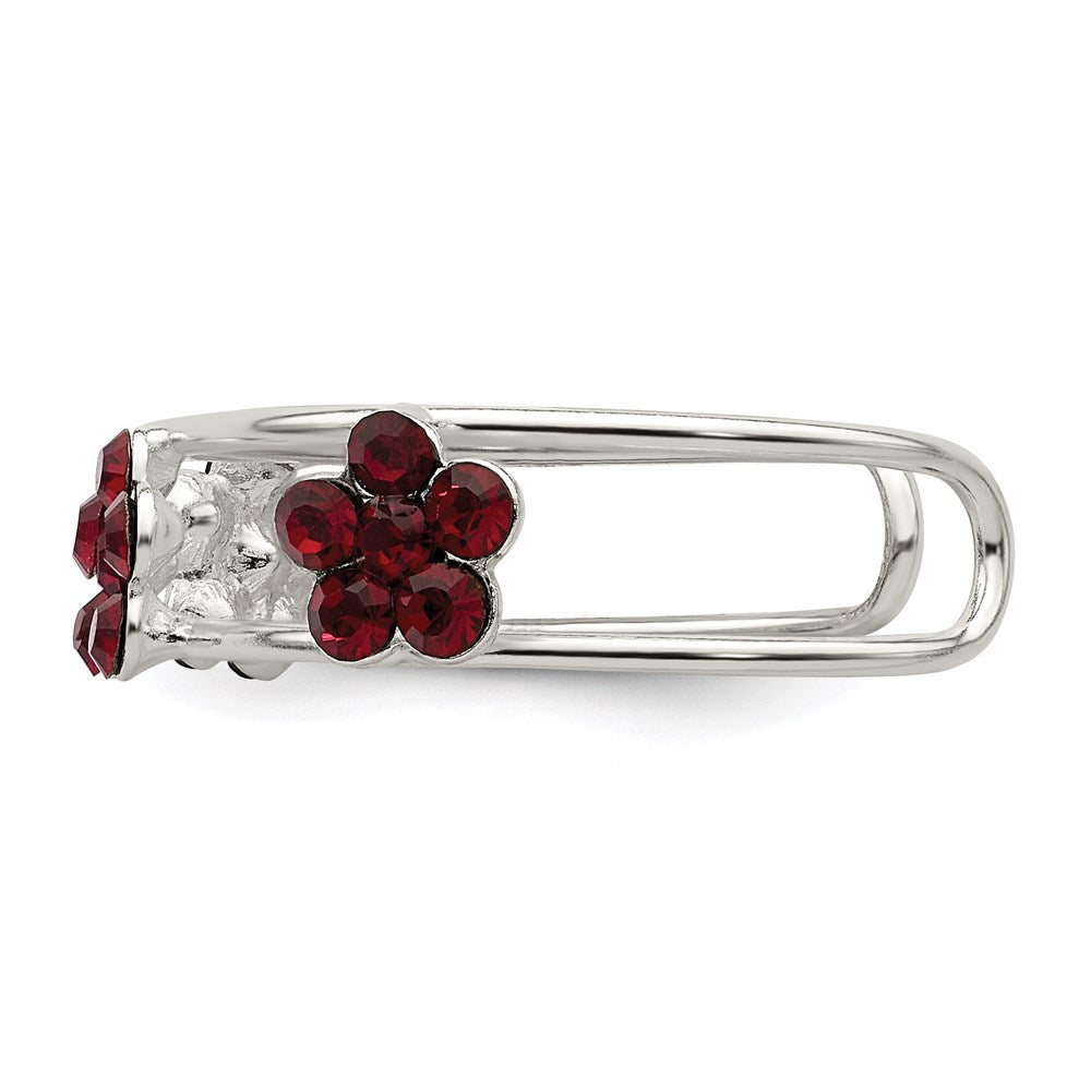 Sterling Silver Stelluxt Crystal Floral Toe Ring