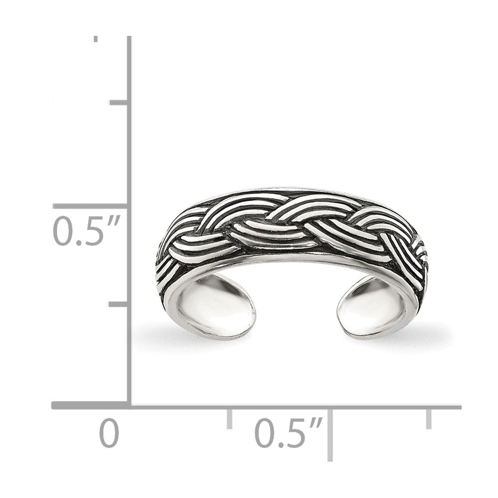Sterling Silver Antiqued Toe Ring