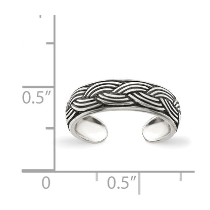 Sterling Silver Antiqued Toe Ring