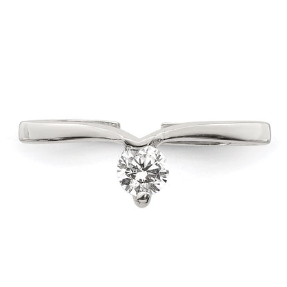 Sterling Silver Cz Toe Ring