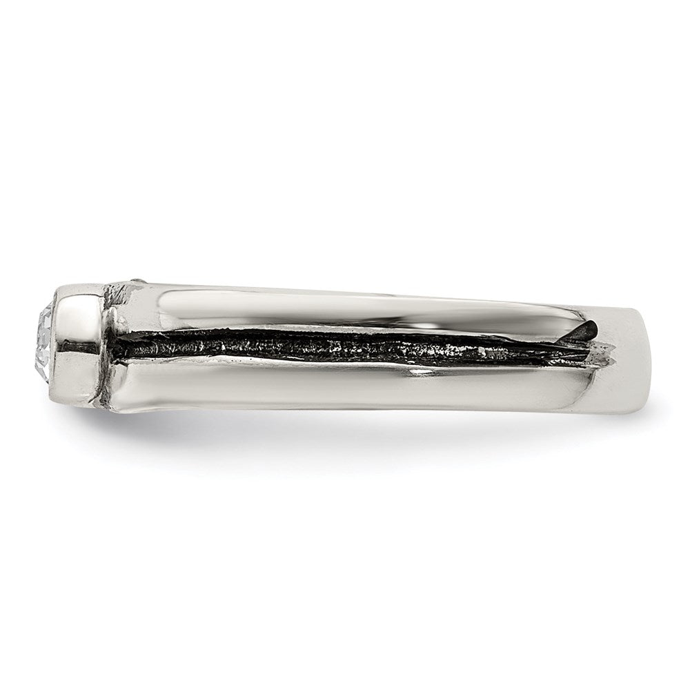 Sterling Silver Cz Antiqued Toe Ring