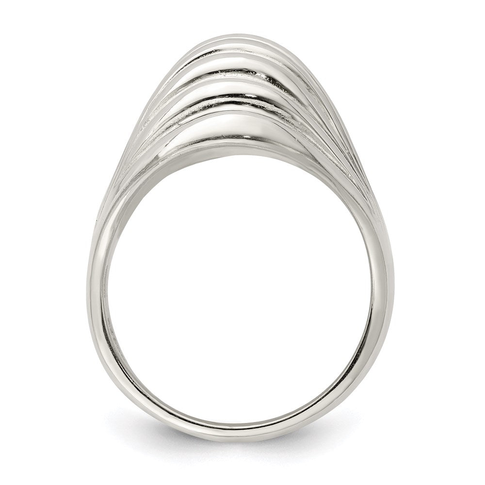 Sterling Silver Solid Domed Ring (Size 6 Only)