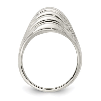 Sterling Silver Solid Domed Ring (Size 6 Only)