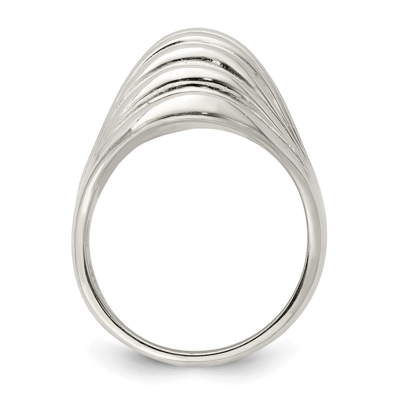 Sterling Silver Solid Domed Ring (Size 6 Only)