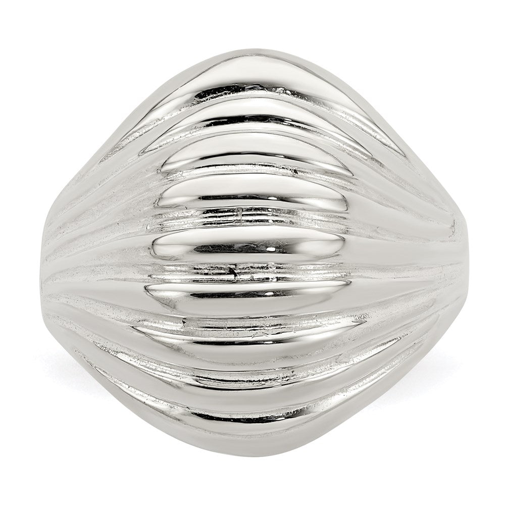 Sterling Silver Solid Domed Ring (Size 6 Only)