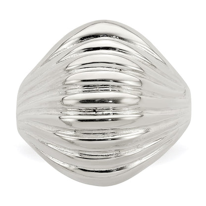 Sterling Silver Solid Domed Ring (Size 6 Only)