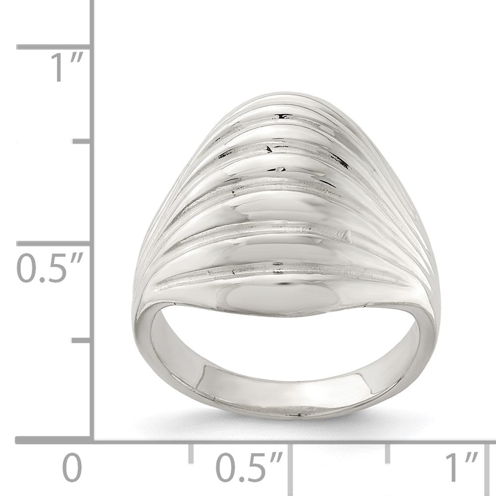 Sterling Silver Solid Domed Ring (Size 6 Only)