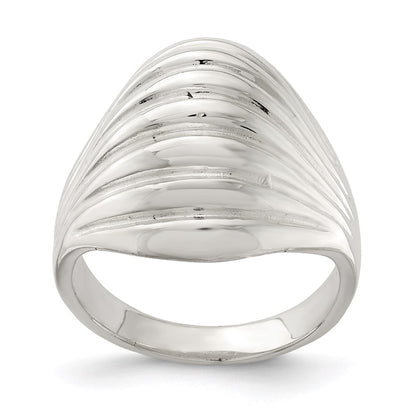 Sterling Silver Solid Domed Ring (Size 6 Only)