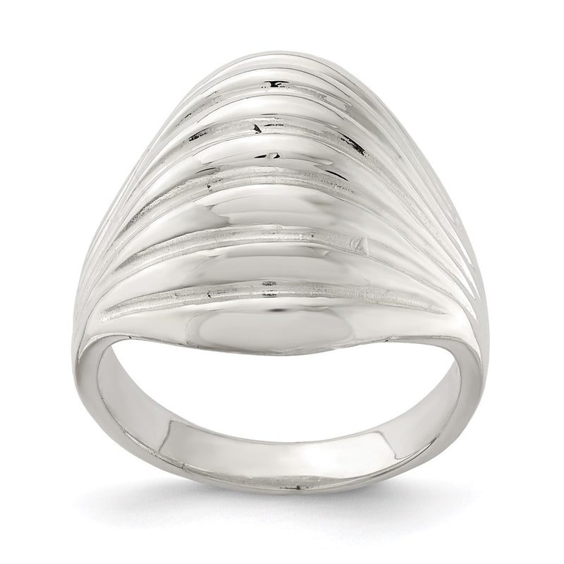 Sterling Silver Solid Domed Ring (Size 6 Only)