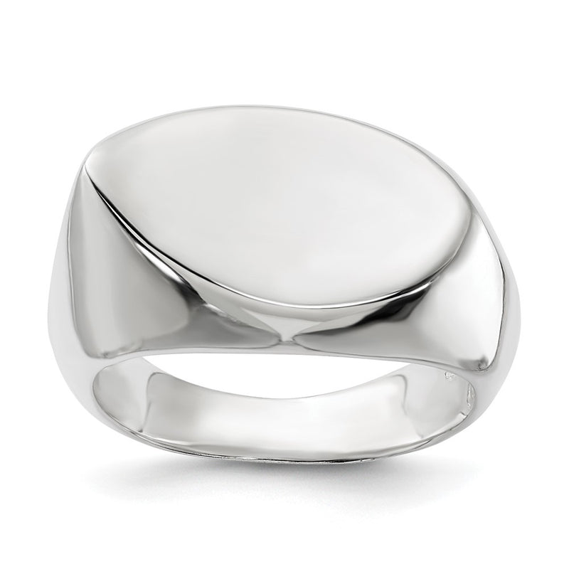 Sterling Silver Solid Fancy Ring (Size 6 Only)