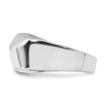 Sterling Silver Fancy Rectangular Wave Ring (Size 6 Only)