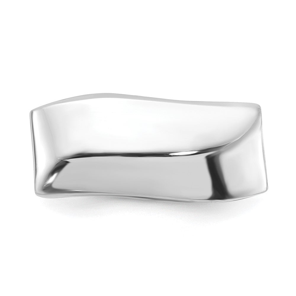 Sterling Silver Fancy Rectangular Wave Ring (Size 6 Only)