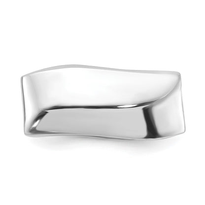 Sterling Silver Fancy Rectangular Wave Ring (Size 6 Only)