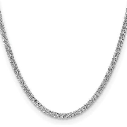 20 Inch Sterling Silver 3.25mm Domed Curb Chain Necklace