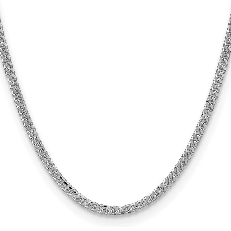 26 Inch Sterling Silver 3.25mm Domed Curb Chain Necklace