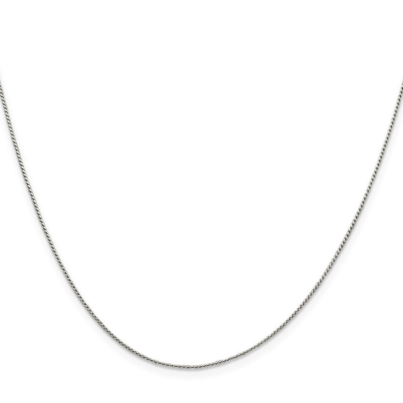 30 Inch Sterling Silver .95mm Round Franco Chain Necklace