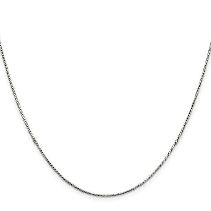 30 Inch Sterling Silver 1mm Round Franco Chain Necklace