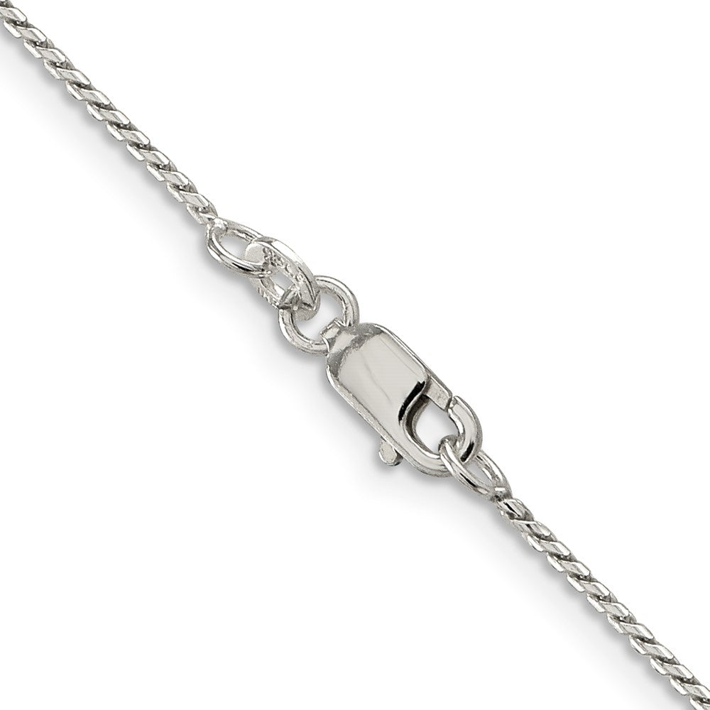 30 Inch Sterling Silver 1mm Round Franco Chain Necklace