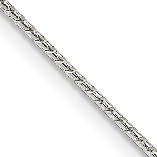 16 Inch Sterling Silver 1mm Round Franco Chain